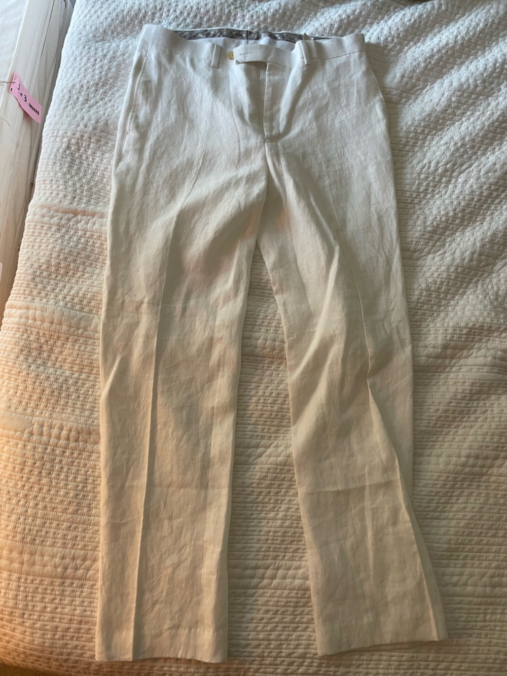 Ralph Lauren White Linen Trousers